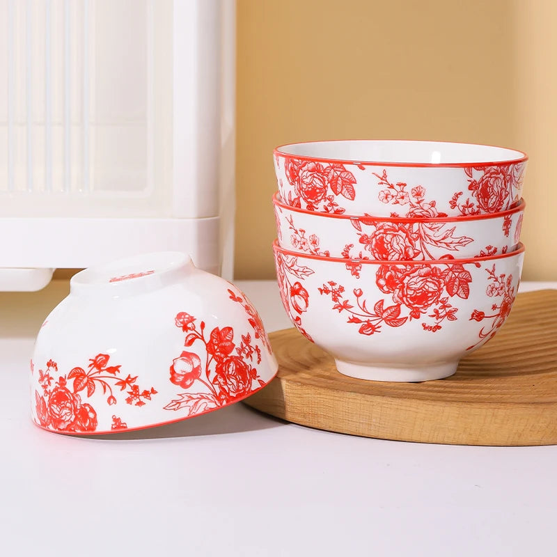 3-Piece Ceramic Rice Bowl Set