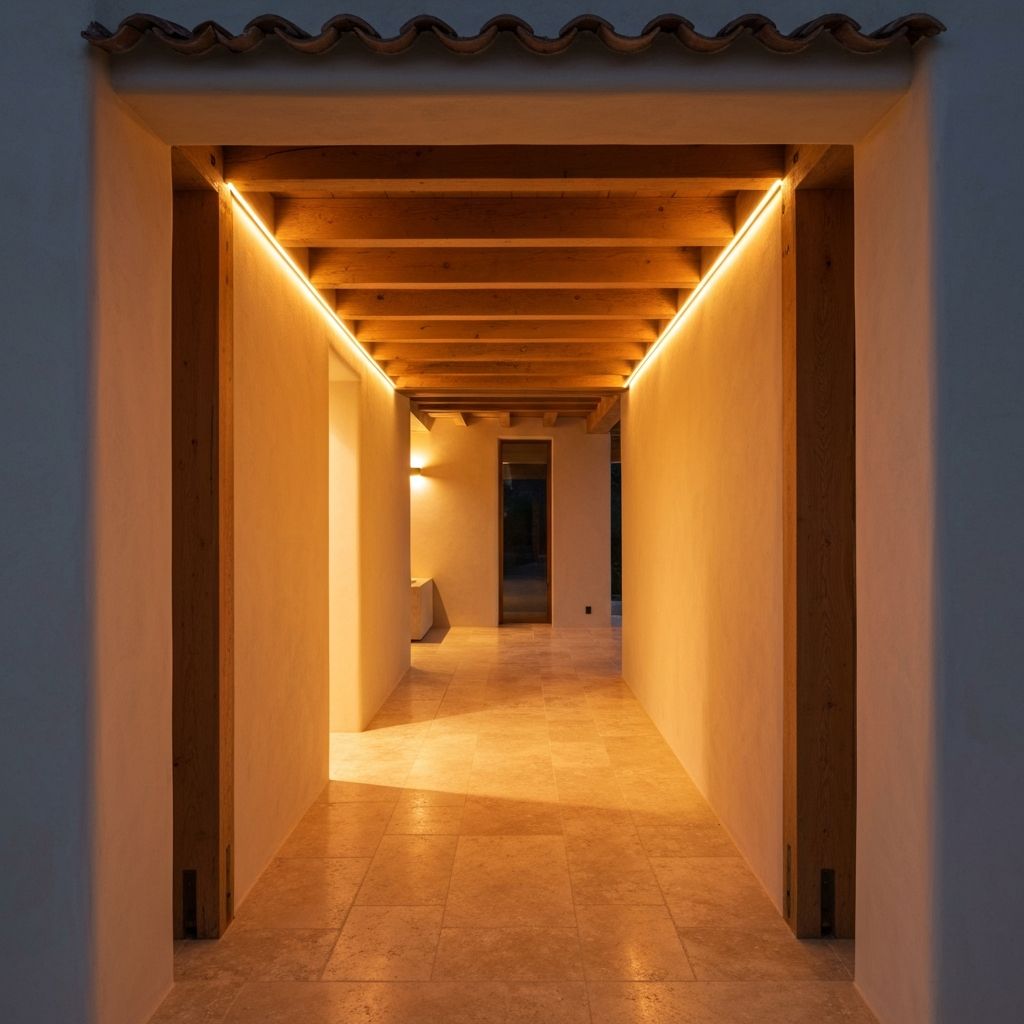 Dusk at the entrance