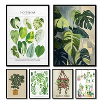 Green Botanical Canvas Art Print