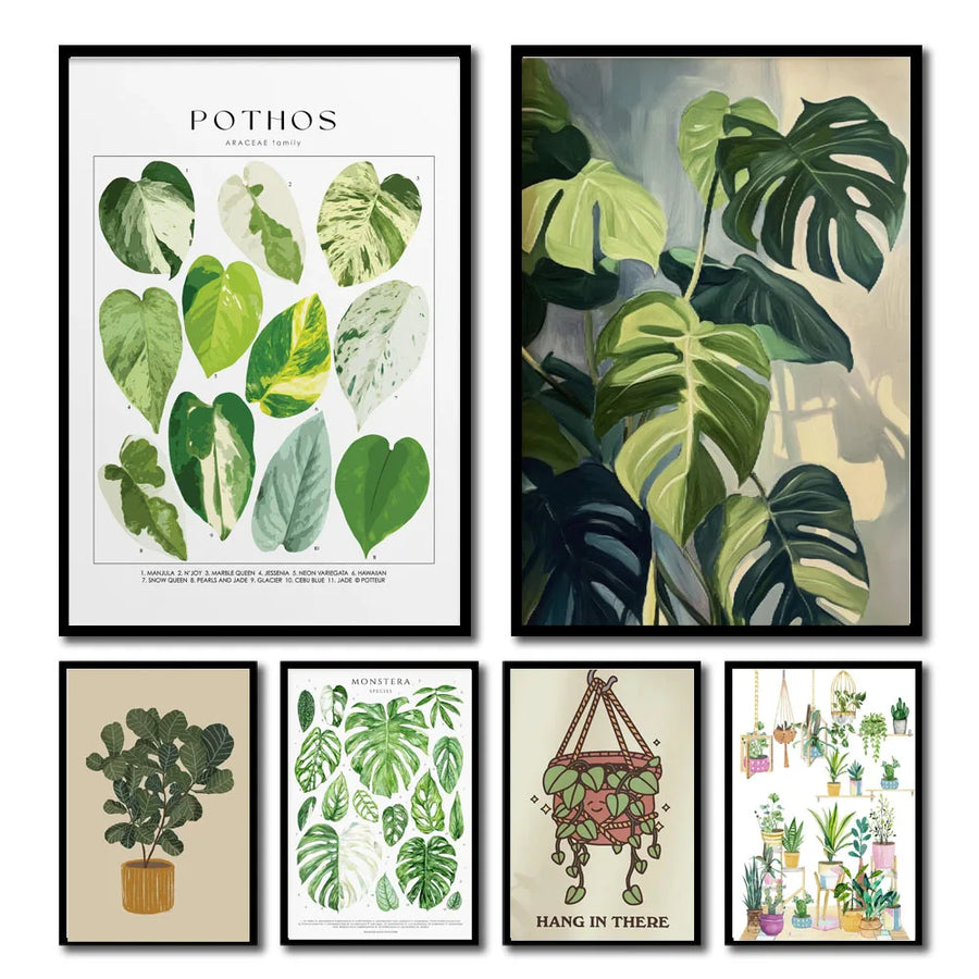 Green Botanical Canvas Art Print