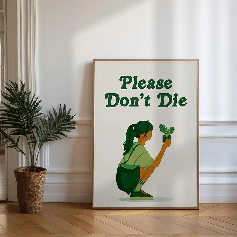 Green Botanical Canvas Art Print