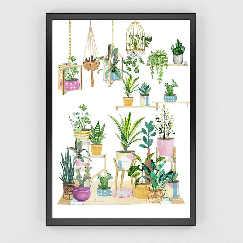 Green Botanical Canvas Art Print