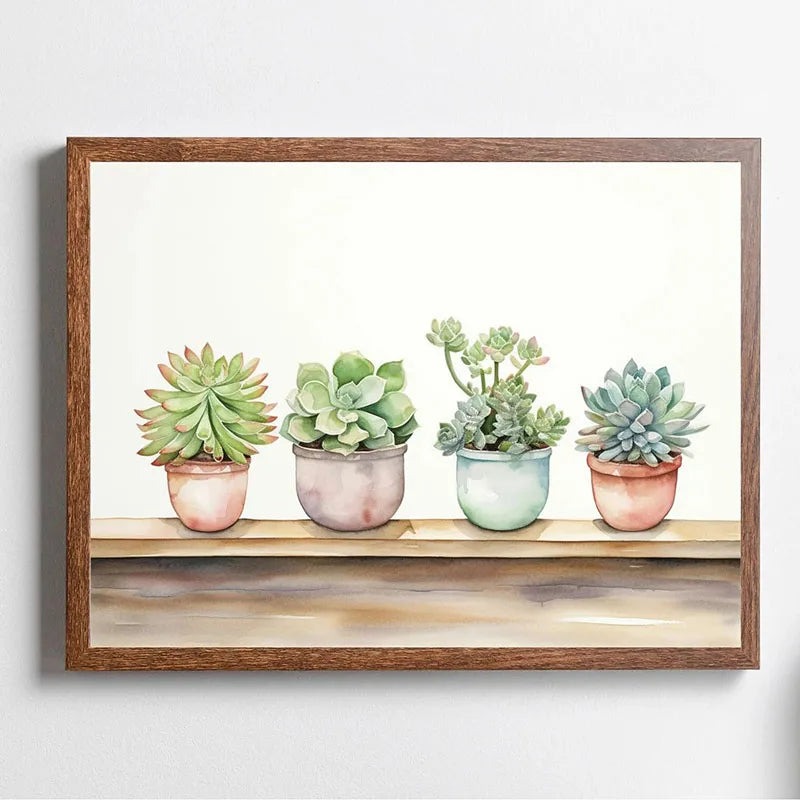 Green Botanical Canvas Art Print