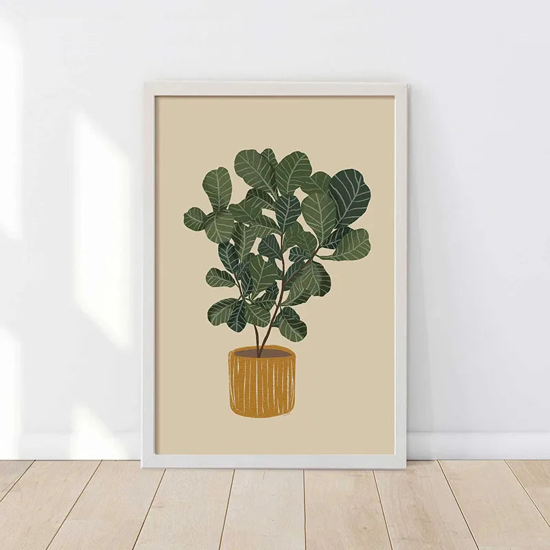 Monstera leaf canvas print partially rolled showing the canvas texture