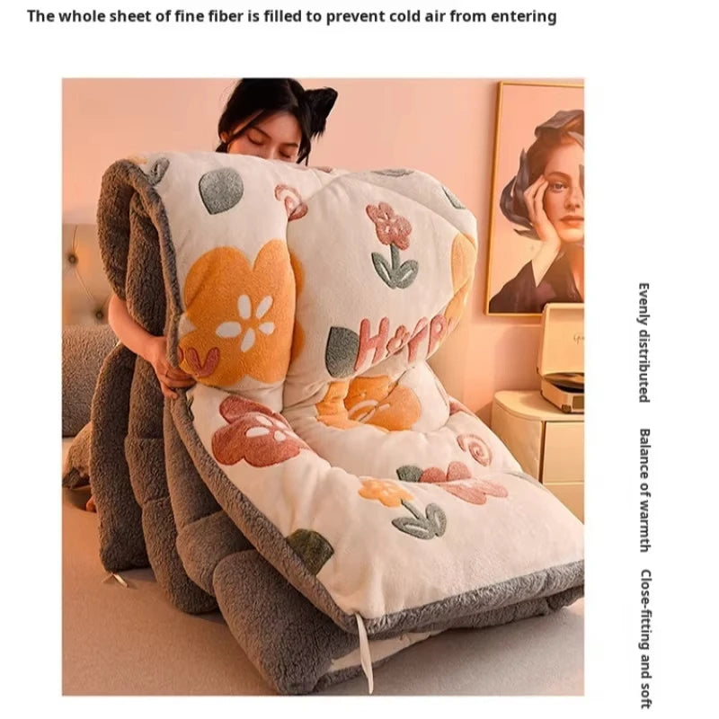 Thick Winter Lamb Fleece Comforter