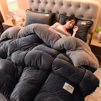 Thick Winter Lamb Fleece Comforter