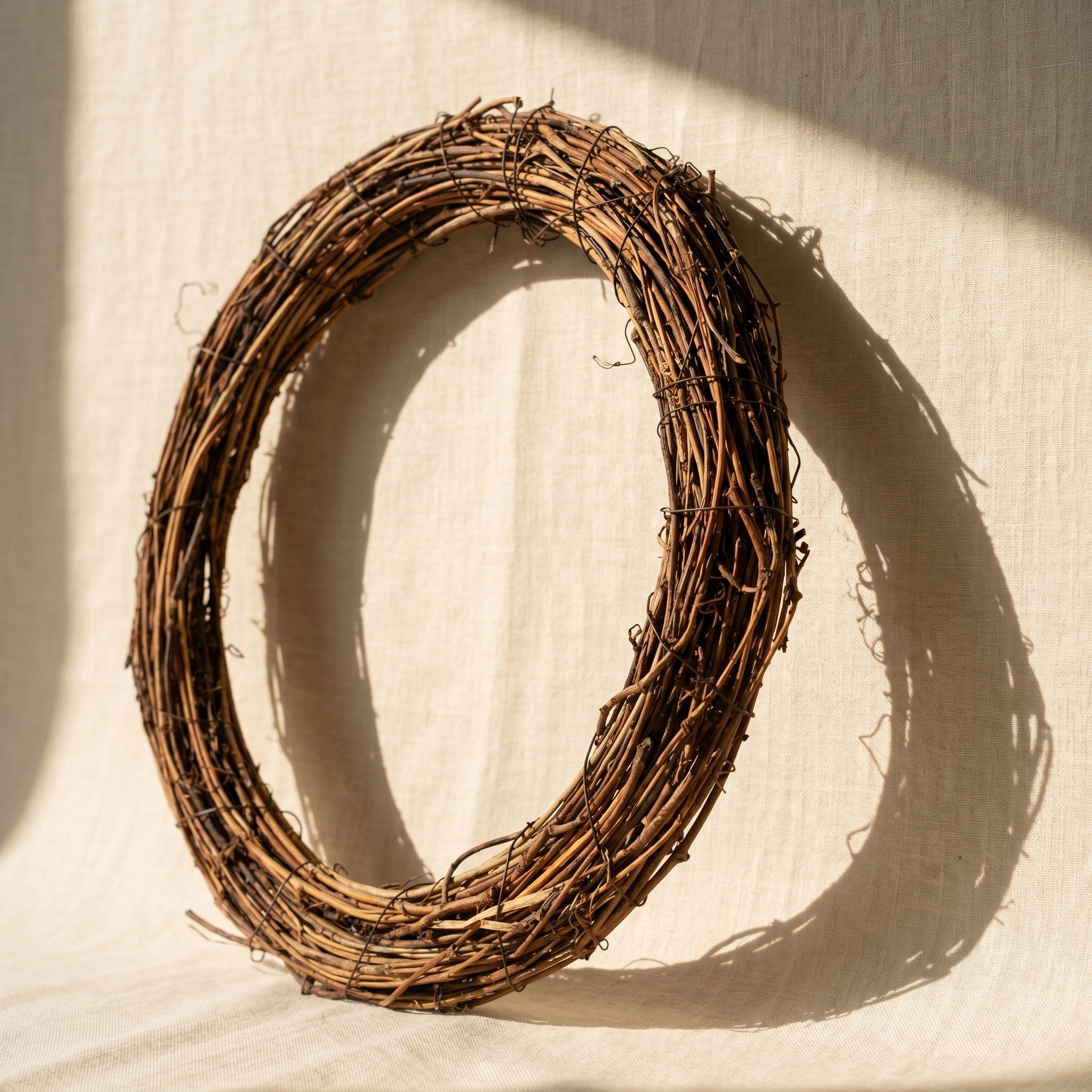 Natural Handwoven Rattan Wreath Base
