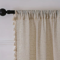 84-Inch Natural Linen Curtain