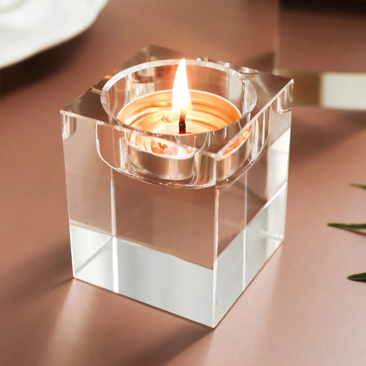 Candlelit dinner table