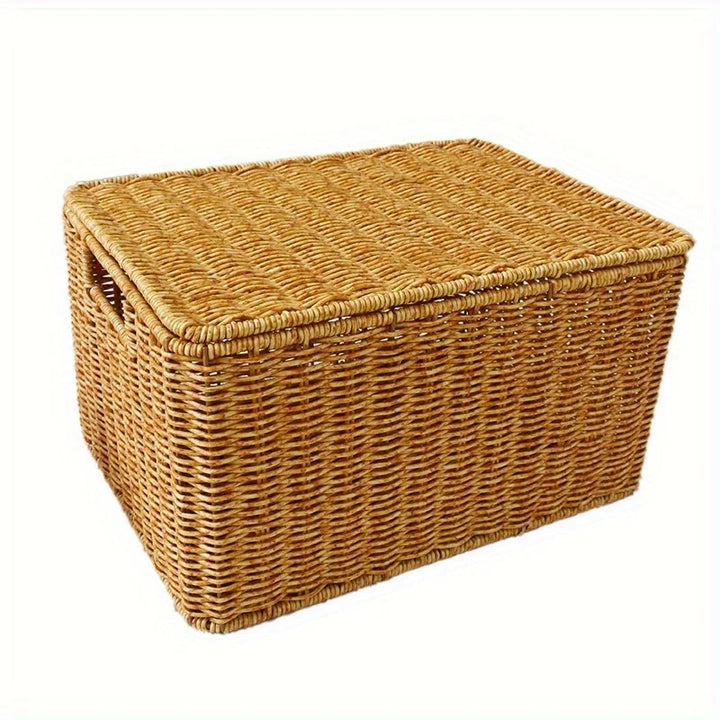 Basket on a styled console