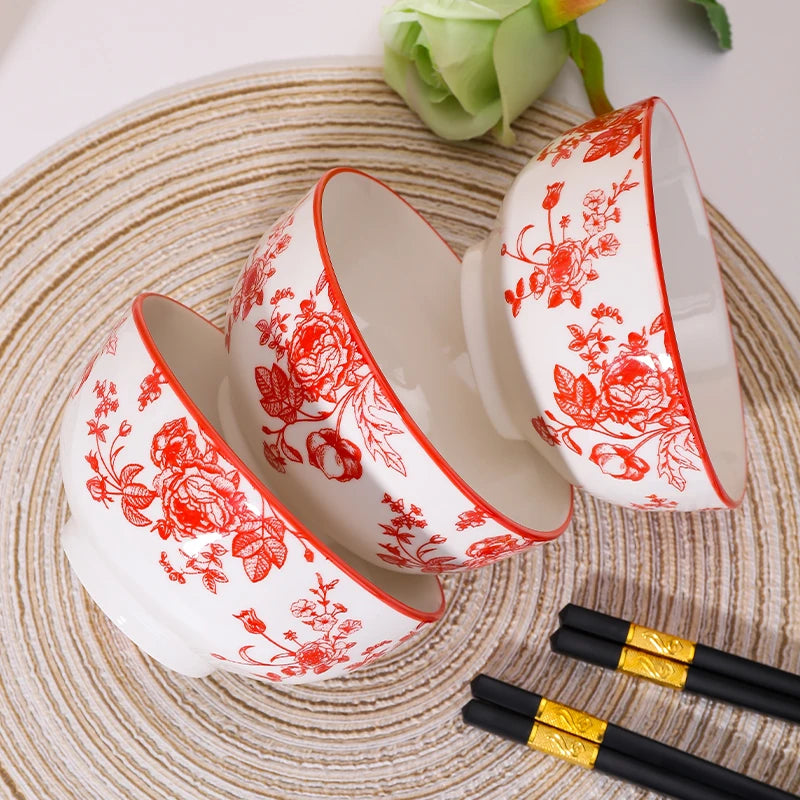 3-Piece Ceramic Rice Bowl Set