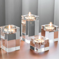 Modern Crystal Glass Candlestick
