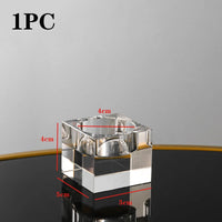 Modern Crystal Glass Candlestick