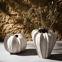 Multi Sided Bud Ceramic Vase for Dried Flower