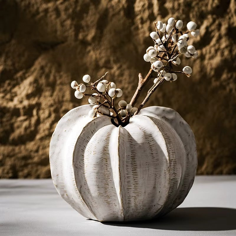 Multi Sided Bud Ceramic Vase for Dried Flower