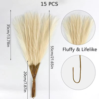 15 PCS Artificial Pampas Grass Decor